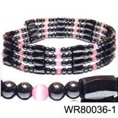 36inch Pink Cat's Eye Opal Magnetic Wrap Bracelet Necklace All in One Set